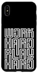 iPhone XS Max Work Hard Play Hard Inspirational Gaming Cool Quotes Sayings Case