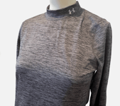 Under Armour ColdGear Womens Large Gray Long Sleeve Mock Running