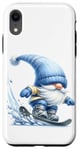 Coque pour iPhone XR Blue Winter Gnome For Men And Boys Snowboarding Graphic