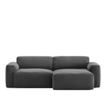 NO GA - Brick 2-Seater Chaise Lounge Right - Shadow Dark Grey - Sohvat - NO GA Studio - Harmaa