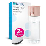 Brita Fill & Go Vital Water Filter Bottle Apricot With 2 MicroDiscs - 1052264