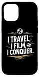 Coque pour iPhone 12/12 Pro I Travel I Film I Conquer Funny Vlogging Devise