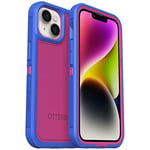 OtterBox iPhone 14 & iPhone 13 Defender Series XT Case - BLOOMING LOTUS (Pink), screenless, rugged, snaps to MagSafe, lanyard attachment