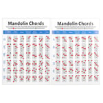 Practical Mandolin Chord Chart Fretboard Notes Coated Paper For Beginners Ad GSA