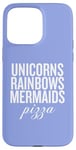 Coque pour iPhone 15 Pro Max Licorns Rainbow Sirènes Pizza Fun