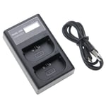 Dual USB Battery Charger for Canon battery grip BG-9 BG-E6 BG-E13 BG-E14 8.4V