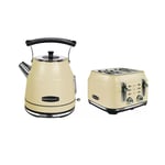 Rangemaster RMCLDK201CM Kettle With RMCL4S201CM 4 Slice Toaster Bundle Cream