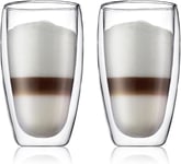 Bodum Pair of PAVINA Double Walled Thermo Glasses 0.45 L, 15 oz - Transparent