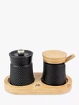 Peugeot Bali Spice Palace Cast Iron & Bamboo Pepper Mill Set, Matt Black