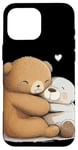 Coque pour iPhone 16 Pro Max Adorable câlin en peluche pour les amoureux des ours en peluche et des animaux en peluche