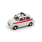 FIAT 500 1959 TETTO APRIBILE SPORT 2a SERIE APERTA BIANCO/ROSSO 1:43 Brumm