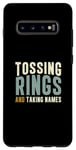 Coque pour Galaxy S10+ Tossing Rings And Taking Names Cool Quoit Ventilateur de lancer d'anneaux