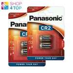 4 PANASONIC PHOTO LITHIUM CR2 BATTERIES DLCR2 KCR2 CR17355 2BL EXP 2032 NEW