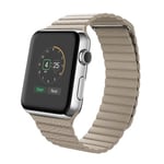 Apple Watch 38mm Läderloop Armband -  Khaki (Färg: Khaki)