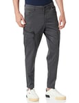 JACK & JONES Men's Cargo Chino Trousers JPSTACE JJDEX Flex Pants Straight Fit Workwear Style, Colours:Grey, Pant Size:32W / 32L