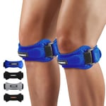 CAMBIVO Genouillère Rotulienne 2 Pièces, Genouillère Sport Réglable, Sangle Support Genou pour Basketball, Fitness, Volley-ball, Tendon Rotulien, l'Arthrite du Genou