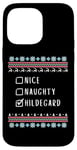 iPhone 14 Pro Max Nice, Naughty, Hildegard Christmas Ugly Sweater Style Case