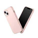 RhinoShield Coque Compatible avec [iPhone 14/13] | SolidSuit - Coque Fine avec Technologie d'absorption des Chocs et Finition Premium Matte - Rose Poudré