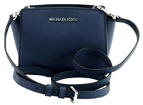 Michael Kors Blue Crossbody Bag Sapphire Leather Small Top Zip Selma Shoulder