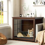 Bingo Paw - Cage pour Chien Intérieur en Bois Cage Chien Meuble Intérieur Caisse Grande Taille - 80.5 x 70 x 59 cm