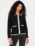 Vero Moda Fida Long Sleeve Jersey Cardigan - Black, Black, Size Xs, Women