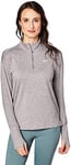 Nike W NK ELMNT Top HZ T-Shirt à Manches Longues Femme Gunsmoke/Atmosphere Grey/HTR/(Reflective Silv) FR: S (Taille Fabricant: S)