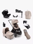 Bugaboo Dragonfly Pushchair & Carrycot, Turtle Air by Nuna Car Seat with Base & Accessories Ultimate Bundle, Desert Taupe/Black