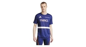 Maillot manches courtes adidas performance adizero team france bleu homme