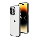 RHINOSHIELD Clear Compatible avec [iPhone 14 Pro Max]   Résiste au jaunissement, Haute Transparence, Coque de Protection Personnalisable Clear - Contour objectifs Photo Noir - Neuf