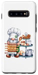 Coque pour Galaxy S10+ Bakery Gnome Chef Pancake Dough Boss Décoration de Cuisine Poster