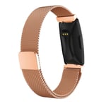 Fitbit Inspire / Inspire HR klockband av milanesiskt rostfritt stål - Storlek: S / Rosa Guld