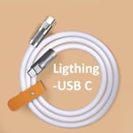 2m 120W snabb iphone-usbc laddare vit vit