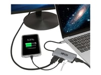 Eaton Tripp Lite Series Usb C Multiport Adapter Converter W/ 4K Hdmi Gigabit Ethernet Port & Usb-A Hub, Thunderbolt 3 Compatible Pd Charging - Dokkingstasjon - Usb-C 3.1 / Thunderbolt 3 - Hdmi - 1Gbe