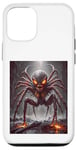 Coque pour iPhone 12/12 Pro monstre en colère moitié hommes moitié araignée scène horreur effrayant cool