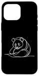 Coque pour iPhone 16 Pro Max Panda géant ours ligne art mammifère art zoologiste