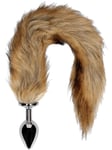 Ouch!: Fox Tail with Metal Butt Plug, brun