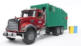 BRUDER, Refuse truck with 2 dustbins MACK, 1/16, BRU2812