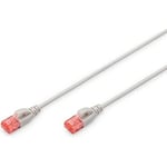 LAN-kabel - DIGITUS - Cat 6 - 10m - RJ45 - UTP Oskärmad - Cat-6A kompatibel - Grå