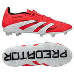 adidas Predator Elite Fg Pure Victory - Lucid Red/vit/svart Barn - Gräs (Fg), storlek 36