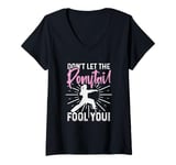 Womens Karate Don't let the ponytail fool you! V-Neck T-Shirt