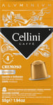 Capsules de café Cellini en aluminium compatibles Nespresso - Cremoso en aluminium 100pcs | Capsules compatibles Nespresso Café en aluminium avec des notes sucrées et fruitées