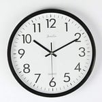 Moderni seinäkello ajaton muotoilu pyöreällä erittäin läpinäkyvällä kellotaululla Super Silent Clock Olohuone 25cm/10"