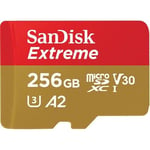 SanDisk 256GB Extreme Micro SD 4K V30 Card 190MB/s For GoPro Hero 11 10 9 8 7 6