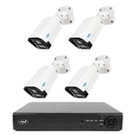 NVR PNI House IP716 video surveillance package, 16 channels 4K, H.265, 4 PNI IP125 cameras with 5MP, IP66