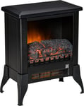 HOMCOM Electric Fireplace Stove, Free standing Fireplace Heater with Realistic