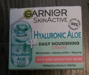 Garnier SkinActive Hyaluronic Aloe Daily nourishing Cream 50ml Brand New & Boxed