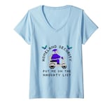 Womens Homeland Security Naughty List Christmas Pajamas Graphic V-Neck T-Shirt