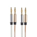 Speaker Cable with Gold Plated Banana Plug Tips 16AWG HiFi Aux Lead 100% Oxygen Free Pure Copper Audio Cable for Speakers, Amplifiers, A/V Receivers, More (1.8m)