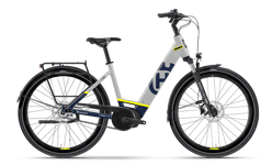 Husqvarna Husqvarna Grand Towner 5 CB | Elcykel Fotbroms | Bosch Performance Line / 625 Wh | Vit / Blå