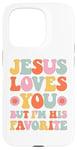 Coque pour iPhone 15 Pro Retro Groovy Jesus t'aime mais je suis son chrétien préféré